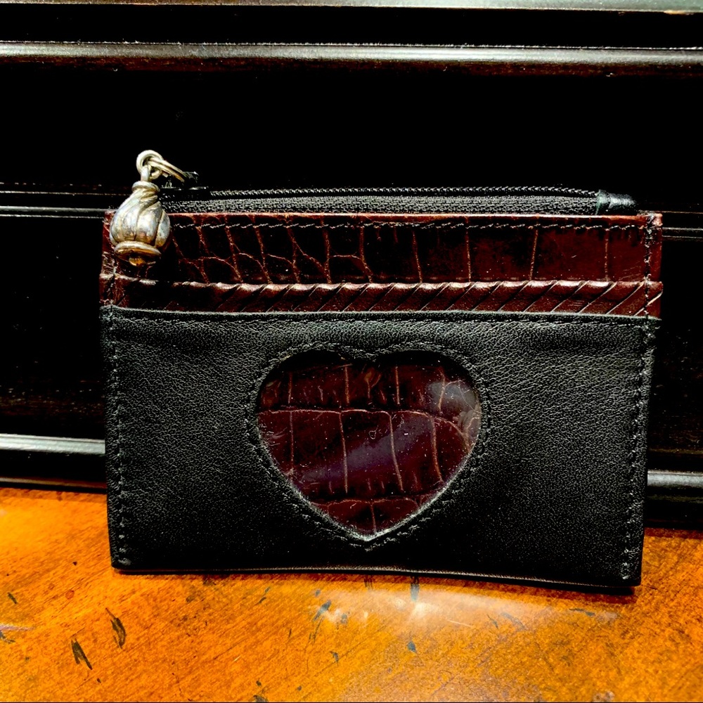 Brighton Black Leather Money Pouch